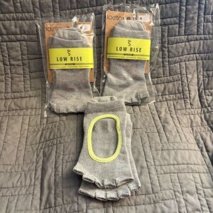 ToeSox Grip Socks 3-Pack Bundle - Size Medium - Bellarina & Low Rise - Yoga